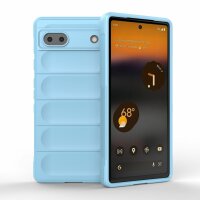 Hülle für Google Pixel 6A Handyhülle Handy Tasche Back Cover Bumper TPU Case Hellblau