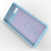 Hülle für Google Pixel 6A Handyhülle Handy Tasche Back Cover Bumper TPU Case Hellblau