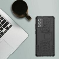 Handy Tasche für SAMSUNG Galaxy Hülle Handyhülle Schutzhülle Outdoor Case Schale Note20 N980 / Note20 5G N981 Schwarz