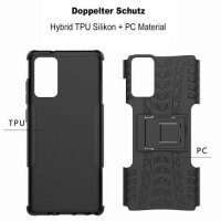 Handy Tasche für SAMSUNG Galaxy Hülle Handyhülle Schutzhülle Outdoor Case Schale Note20 N980 / Note20 5G N981 Schwarz
