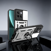Outdoor Panzer Hülle Xiaomi 14 Pro Handyhülle Kameraschutz Ringhalter Backcover Silber