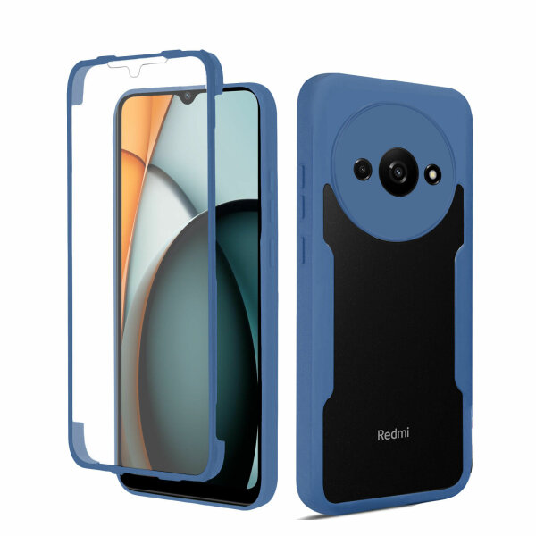 360° Grad Hülle Xiaomi Redmi A3 Rundum vollschutz Integriertem Displayschutz Blau