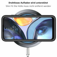 Panzer Hülle Handy Tasche 360 Grad TPU vollschutz mit Integriertem Displayschutz Motorola Moto G22 / E32 / E32s