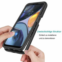 Panzer Hülle Handy Tasche 360 Grad TPU vollschutz mit Integriertem Displayschutz Motorola Moto G22 / E32 / E32s