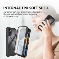 Panzer Hülle Handy Tasche 360 Grad TPU vollschutz mit Integriertem Displayschutz Motorola Moto G22 / E32 / E32s
