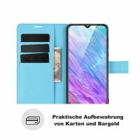ZTE Handy Tasche Flip Cover Case Buch Klapp Schutz Hülle Etui Wallet Buchtasche ZTE Blade A7 Vita Hellblau