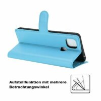 ZTE Handy Tasche Flip Cover Case Buch Klapp Schutz Hülle Etui Wallet Buchtasche ZTE Blade A7 Vita Hellblau