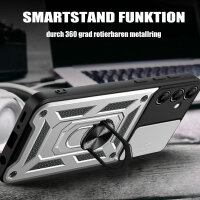 Handyhülle für Samsung Galaxy A25 – Ring Panzer Case Silber