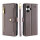 Handykette Xiaomi Hülle mit Band Handyhülle Kartenfächer PU Leder Umhängetasche Redmi Note 13 Pro+ 5G Grau