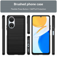 Carbon Hülle für Honor X7 Handyhülle Back Cover Handy Tasche Bumper in Schwarz