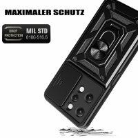 Outdoor Panzer Hülle Xiaomi Redmi 12 Handyhülle mit Kameraschutz Ringhalter Case Schwarz