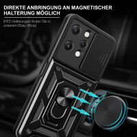 Outdoor Panzer Hülle Xiaomi Redmi 12 Handyhülle mit Kameraschutz Ringhalter Case Schwarz