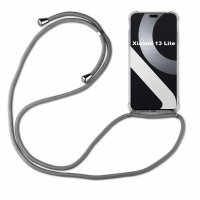 Handykette für Xiaomi 13 Lite Handyhülle mit Band Hülle mit Kordel Handy Tasche Grau