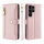 Handykette Samsung Hülle mit Band Handyhülle Kartenfächer PU Leder Umhängetasche Galaxy S23 Ultra Rosa