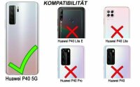Huawei Handy Tasche Handyhülle Schutz Hülle Blumen Flip Cover Buch Case Etui Huawei P40 Lite 5G Rosegold