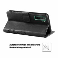 Huawei Handy Tasche Handyhülle Schutz Hülle Blumen Flip Cover Buch Case Etui Huawei P40 Lite 5G Rosegold