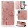 Huawei Handy Tasche Handyhülle Schutz Hülle Blumen Flip Cover Buch Case Etui Huawei P40 Lite 5G Rosegold