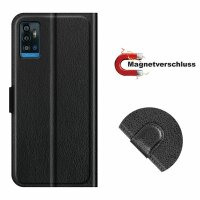 Handyhülle für ZTE Blade A71 – Klapphülle PU-Leder Schwarz