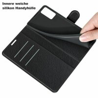 Handyhülle für ZTE Blade A71 – Klapphülle PU-Leder Schwarz