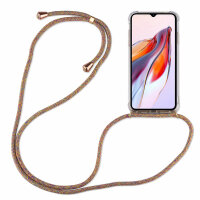 Handykette für Xiaomi Redmi 12C Handyhülle mit Band Hülle mit Kordel Handytasche Rainbow
