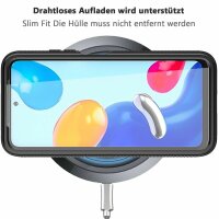 Panzer Hülle Handy Tasche 360 Grad TPU vollschutz mit Integriertem Displayschutz Xiaomi Redmi Note 11 / Note 11S