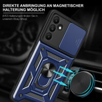 Outdoor Panzer Hülle für Samsung Galaxy A15 mit Kameraschutz Ringhalter Bumper  Blau