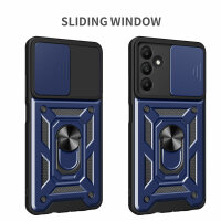 Outdoor Panzer Hülle für Samsung Galaxy A15 mit Kameraschutz Ringhalter Bumper  Blau