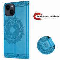 Handyhülle für Apple iPhone 14 – Mandala Case Blau