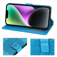 Handyhülle für Apple iPhone 14 – Mandala Case Blau