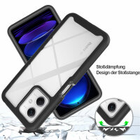 Panzer Hülle Handy Tasche 360 Grad TPU vollschutz mit Integriertem Displayschutz Xiaomi Redmi Note 12 / Poco X5 5G