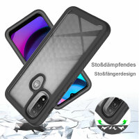Hülle für Motorola Moto E20 / E30 / E40, Handy Tasche Silikon Case Cover Bumper Schwarz