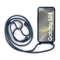 Handykette für Samsung Hanyhülle mit Band Hülle mit Kodel Smartphone Halskette Galaxy S24 Blau