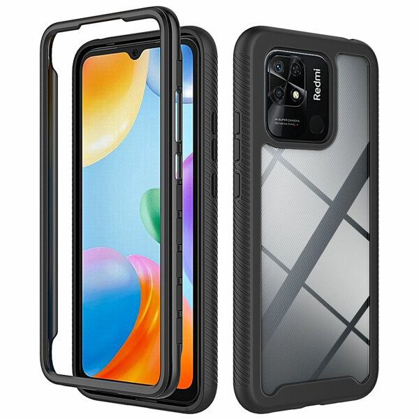 Hülle für Xiaomi Redmi 10C, Handyhülle Cover 2-teilig TPU Body Bumper Case