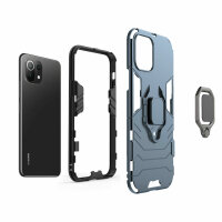 Schutz Hülle für Xiaomi Mi 11 Lite 5G / 4G Ring Case Cover Handy Tasche Outdoor  Türkis