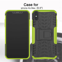 Handy Tasche für Apple iPhone Panzer Cover Case Schutz Hülle Etui Schale Bumper Apple iPhone XS Max Grün