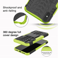 Handy Tasche für Apple iPhone Panzer Cover Case Schutz Hülle Etui Schale Bumper Apple iPhone XS Max Grün