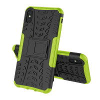 Handy Tasche für Apple iPhone Panzer Cover Case Schutz Hülle Etui Schale Bumper Apple iPhone XS Max Grün