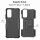 Xiaomi Redmi Note 11S / 11, Schutz Hülle Handy Tasche Outdoor Case Cover Bumper  Schwarz