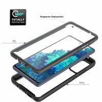 Panzer Hülle Handy Tasche 360 Grad TPU vollschutz mit Integriertem Displayschutz Samsung Galaxy S20 FE