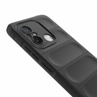 Hülle für Xiaomi Handyhülle Outdoor Case Handy Tasche Silikon Back Cover Bumper Schwarz Redmi 12C