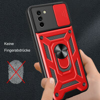 Outdoor Panzer Hülle Nokia G11 G21 Handyhülle mit Slide Kameraschutz Ringhalter Rot