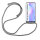 Xiaomi Hülle mit Band Schutzhülle Handykette Silikon Handy Tasche mit Schnur Neu Xiaomi Mi Note 10 Lite Grau