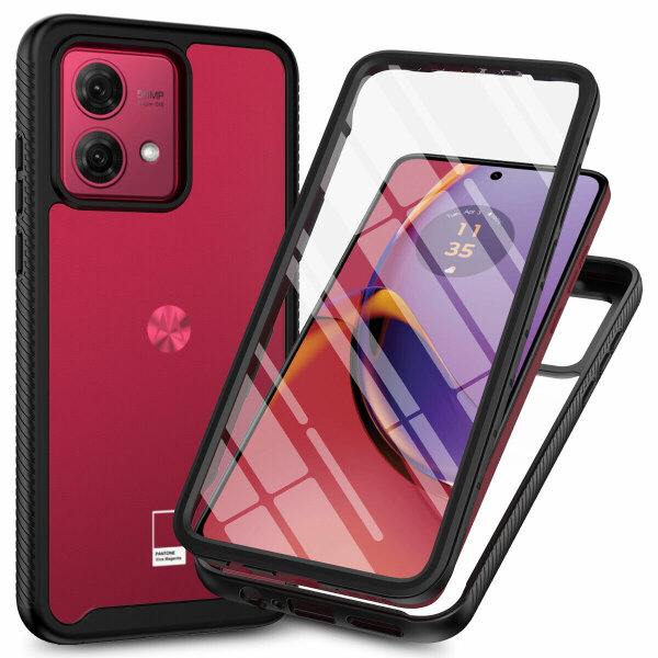 Motorola Moto G84 Hülle 360 Grad Handyhülle mit Integriertem Displayschutz