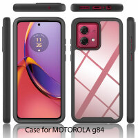 Motorola Moto G84 Hülle 360 Grad Handyhülle mit Integriertem Displayschutz