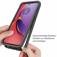 Motorola Moto G84 Hülle 360 Grad Handyhülle mit Integriertem Displayschutz