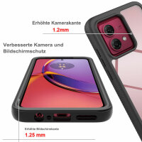 Motorola Moto G84 Hülle 360 Grad Handyhülle mit Integriertem Displayschutz