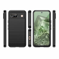 Google Pixel 8A Carbon Hülle Outdoor Case Back Cover Handy Tasche Handyhülle