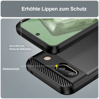 Google Pixel 8A Carbon Hülle Outdoor Case Back Cover Handy Tasche Handyhülle