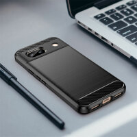 Google Pixel 8A Carbon Hülle Outdoor Case Back Cover Handy Tasche Handyhülle