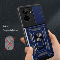 Outdoor Panzer Hülle Honor 90 Lite Handyhülle mit Slide Kameraschutz Ringhalter Blau